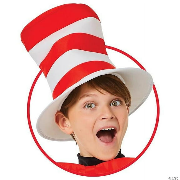 Morris Costumes - Kid's Dr. Seuss The Cat in the Hat Red & White Hat - One Size