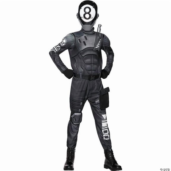 Morris Costumes ISD104152S Kids Fortnite 8-Ball Jumpsuit Costume - Small - Size 4-6