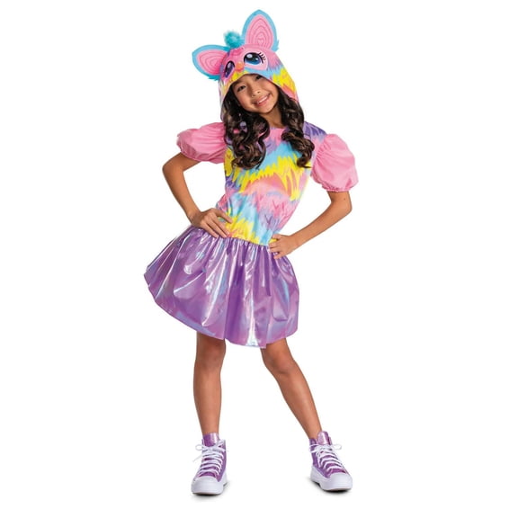 Kids Furby Tie Dye Hooded Dress Costume - Medium 7-8
