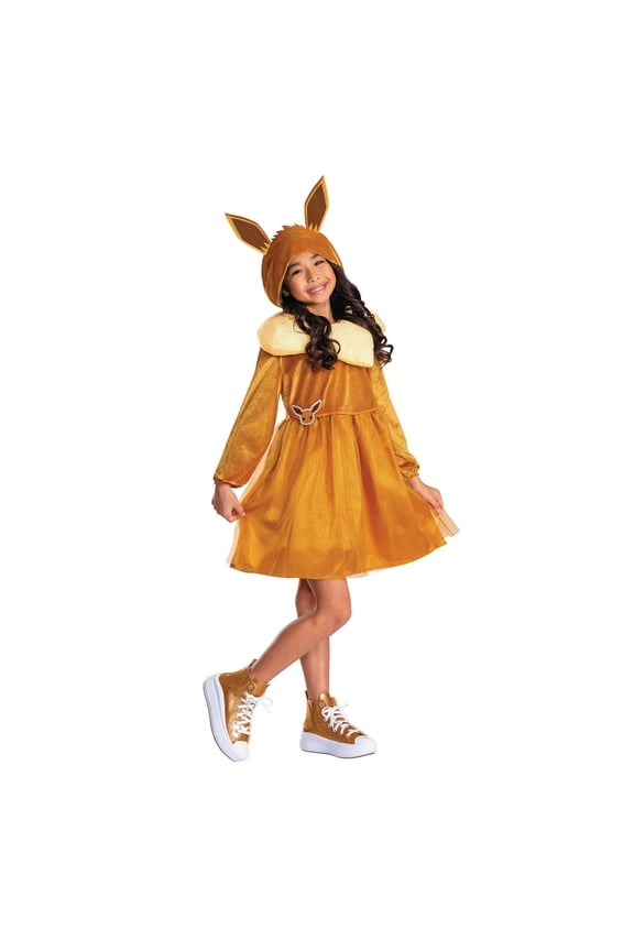 Pok'emon Kids' Eevee Hooded Halloween Costume Dress - Multicolor '10-12