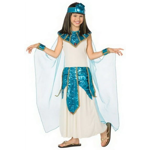 Morris Costumes LF3160CLG Girl's Blue & Gold Cleopatra Costume - Large