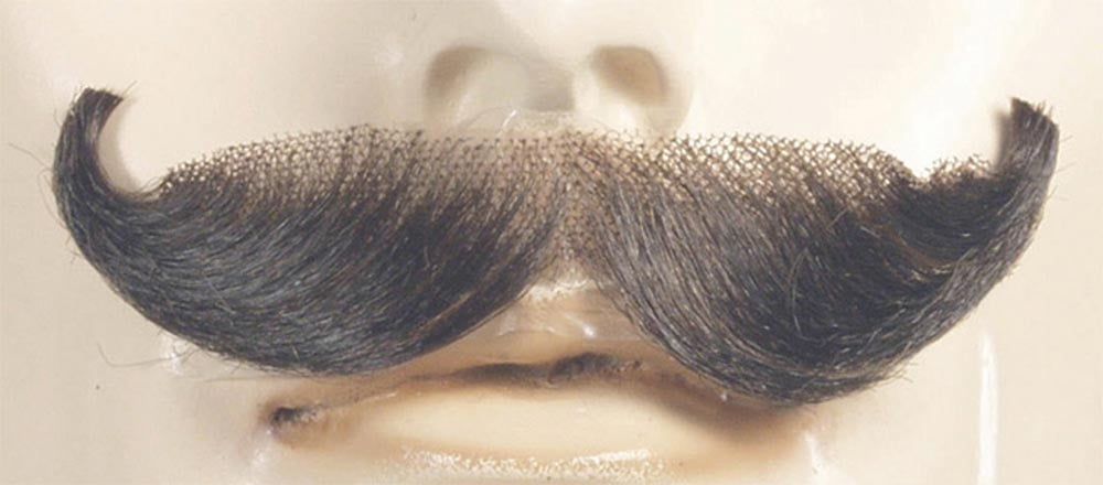 Light Chestnut Brown Human Hair Blend Mustache