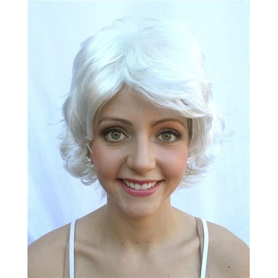 Morris Costumes LW508WT Paula Dee White Wig Costume