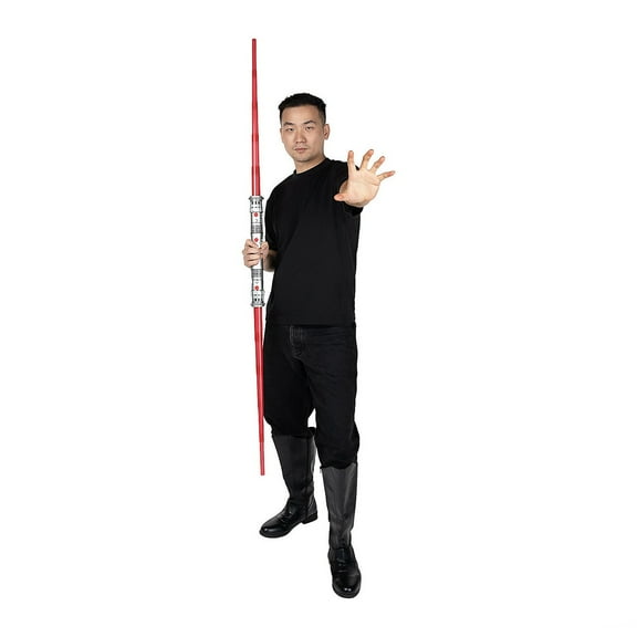 Jazwares Star Wars Men's Darth Maul Double Red Lightsaber Halloween Costume Hand Held Prop - Red One Size
