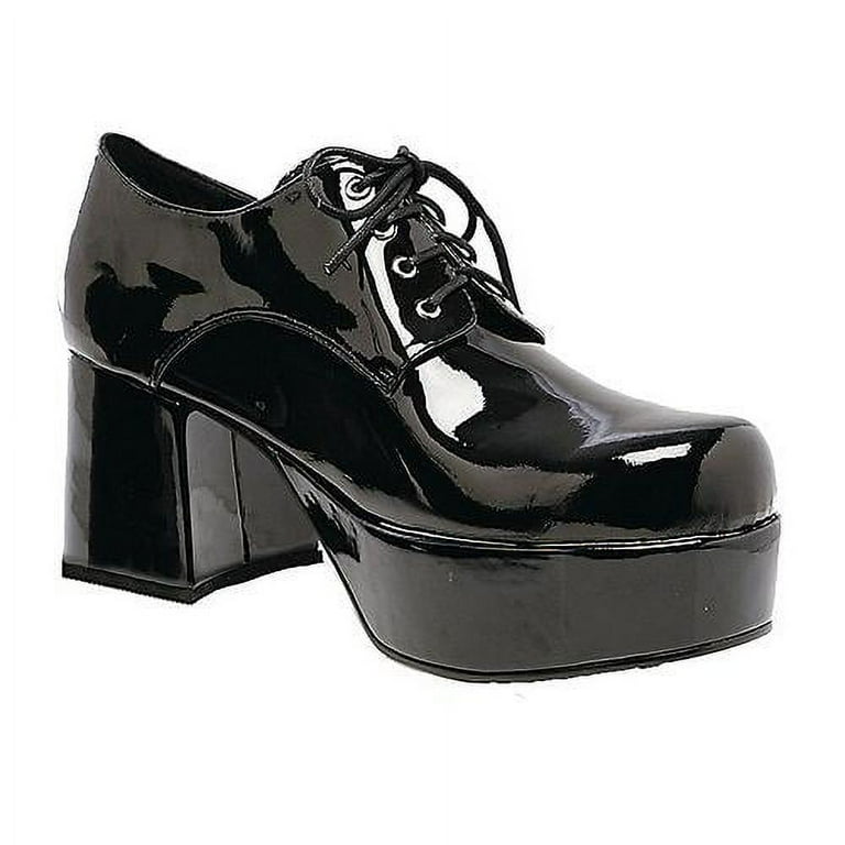 Walmart Black Patent Leather Platform Shoes - Size 10/11
