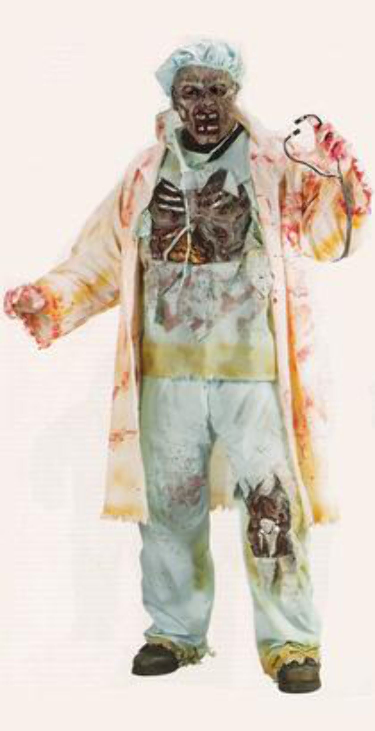 Morris Costumes Men's Plus Size Zombie Doctor