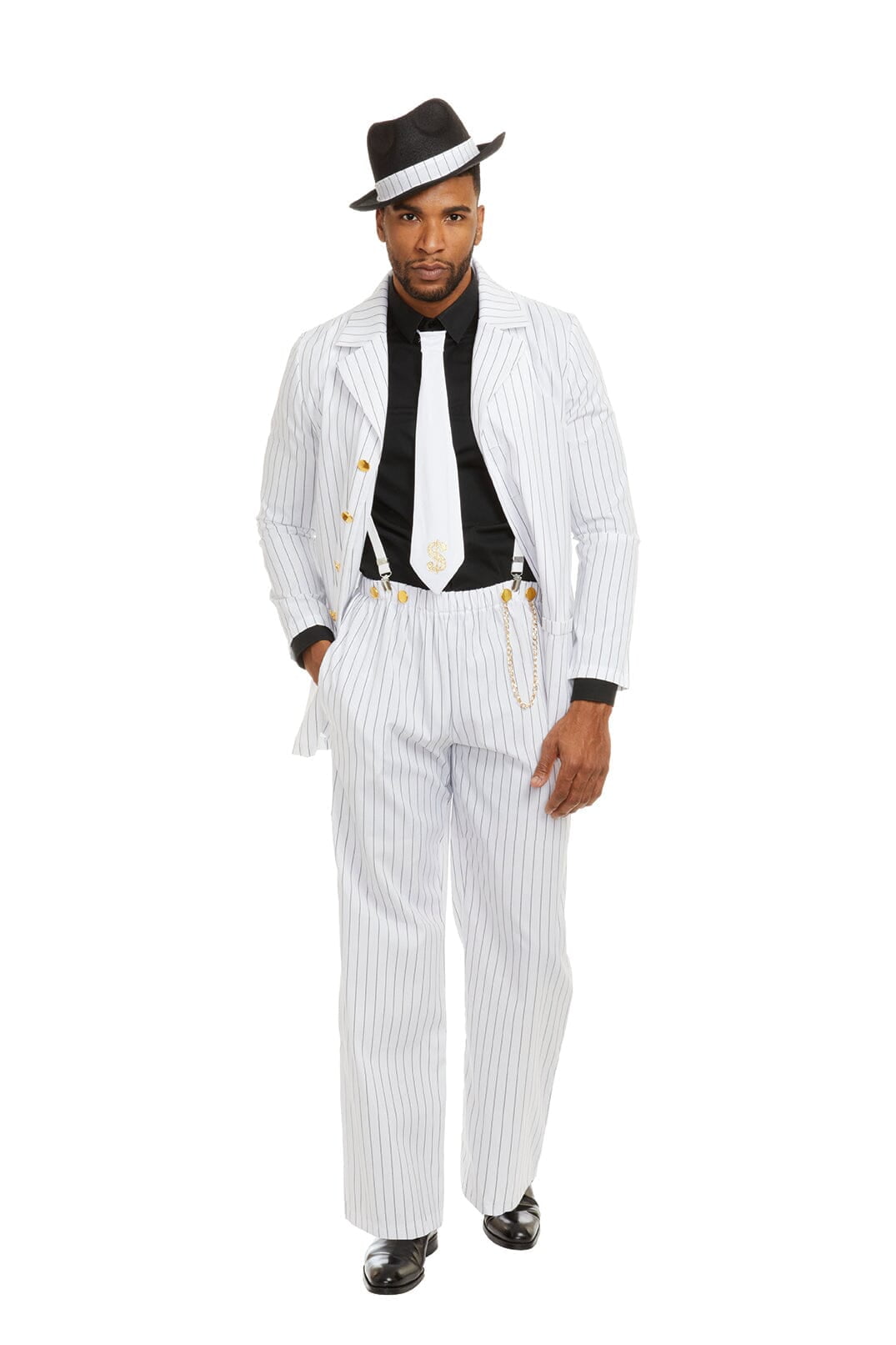 Men's Off White Urban Styled Zoot Suit - Pimp Suit - Zuit Suit with Full Length Jacket main image 0