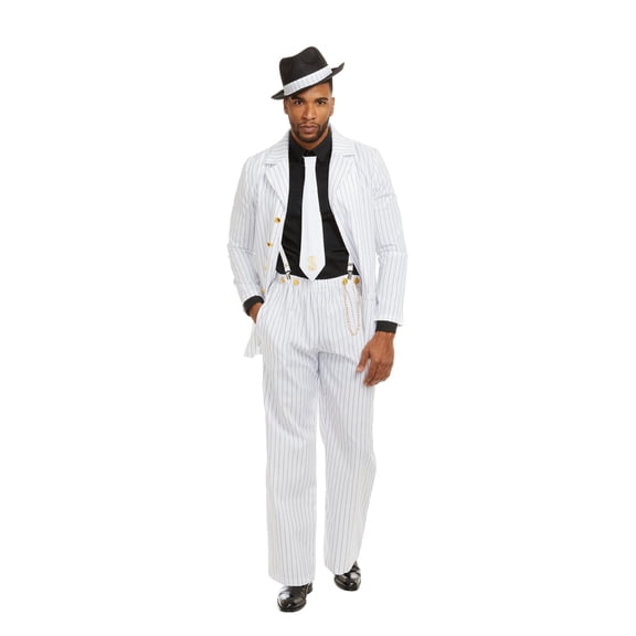 Dreamgirl Adult Men's White Black Zoot Suit Riot Costume Size Large