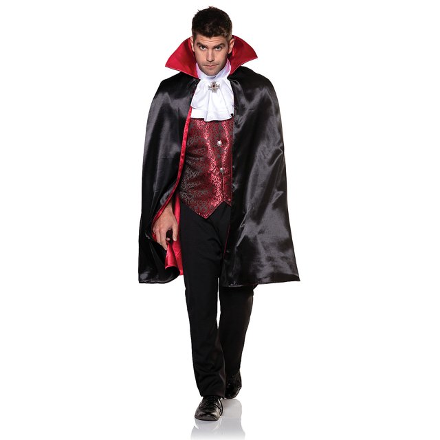 Morris Costumes Mens Vampire Vest & Cape Costume Size One Size Fits