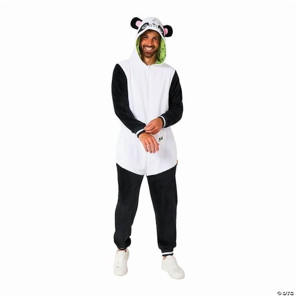 OppoSuits Adults' Onesies Panda Onesie - XL Black