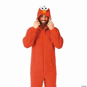 OppoSuits Adults' Onesies Elmo Onesie - L Red
