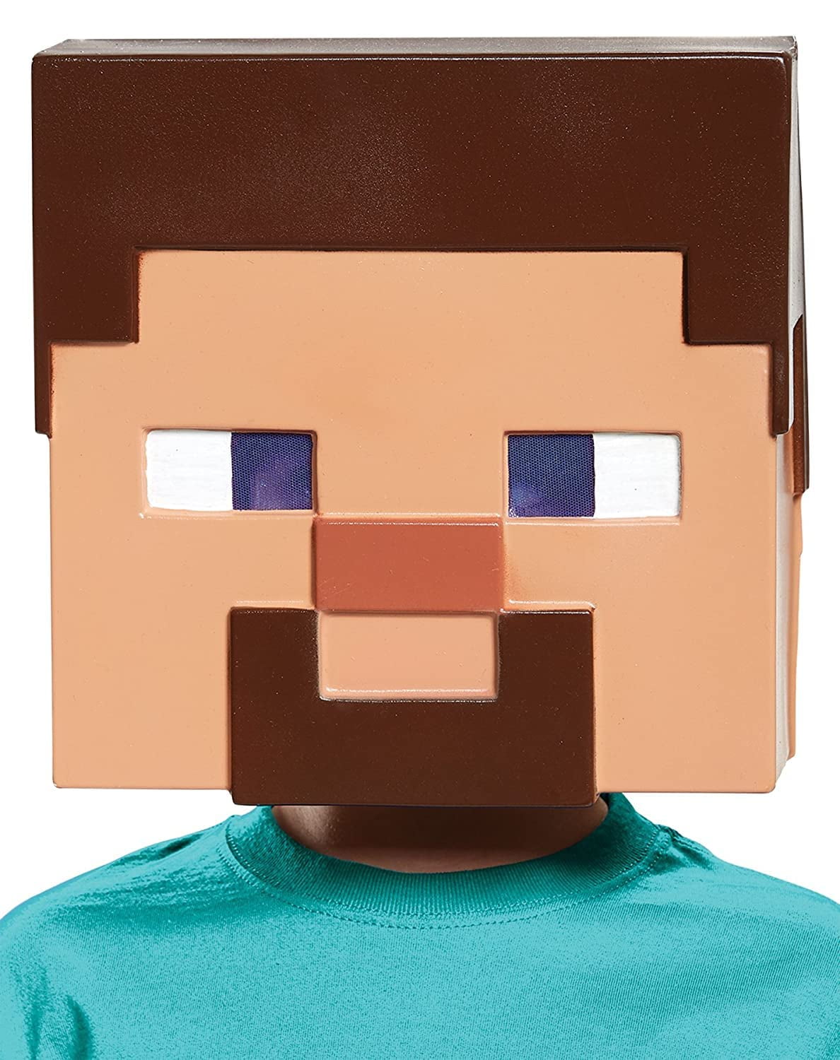 Morris Costumes Steve Multi-color Plastic Halloween Minecraft Steve Vacuform Costume Mask, for Adult