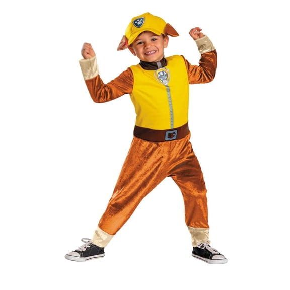Paw Patrol Boys' Rubble Classic Costume Jumpsuit - Brown 2T