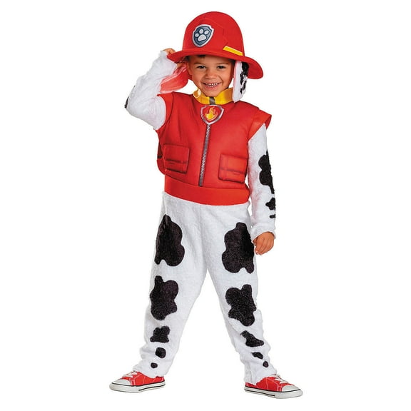 Paw Patrol Boy's Marshall Deluxe Jumpsuit Costume - Red 2T