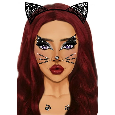 Morris Costumes UAEYE031 Animal Jeweled Face Sticker