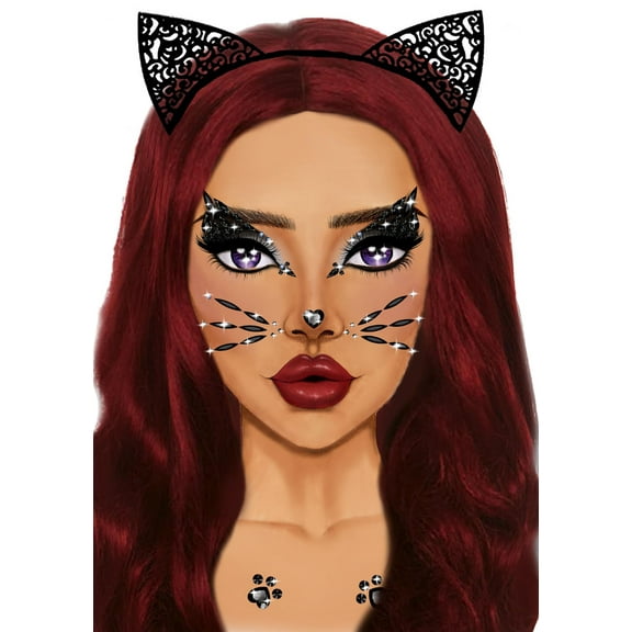 Morris Costumes UAEYE031 Animal Jeweled Face Sticker