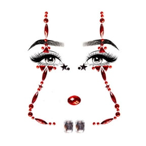 Morris Costumes UAEYE036 Clown Jeweled Face Sticker