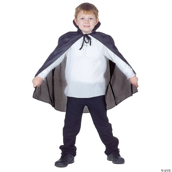 Taffeta Cape, Black Child Costume Accessory