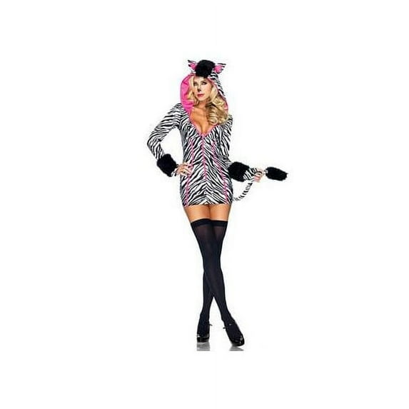 Women’s Sexy Zebra Costume – Exotic Animal Print Party Dress Small