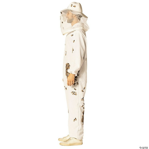 Morris Costumes GCR1377 Beekeeper with Printed Bees Jumpsuit Costume for Adults - One Size