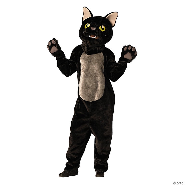 t*t様 ブラックキャットコスチューム Adults Black Cat Jumpsuit Costume with Mask & Paws- One Size