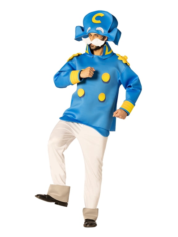 Imposta Costumes Cap'n Crunch Cereal Sea Captain Character Halloween Costume, Blue, Adult One Size, 30079-OS