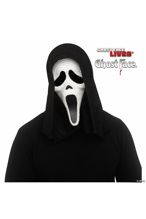 Ghost Face Adult Pearlescent Full Face Halloween Costume Mask - White One Size Fits Most