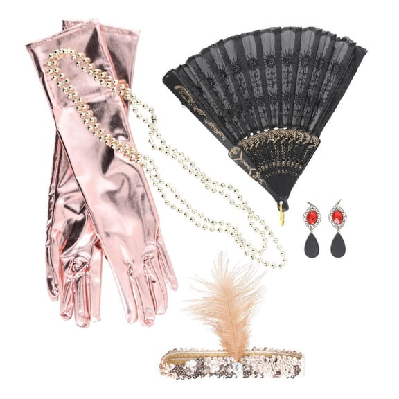 Morris Costumes Adult General Sizing Gold Roaring 20's Halloween Costume Accessories 6pc - Gold