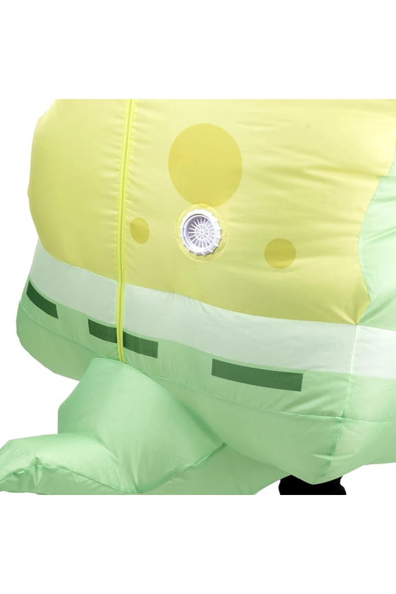 SpongeBob Men's Ghost Inflatable Halloween Costume Jumpsuit - Yellow One Size