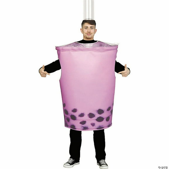Fun World Adult Purple Bubble Tea Tunic Halloween Costume Apparel Set - Purple One Size