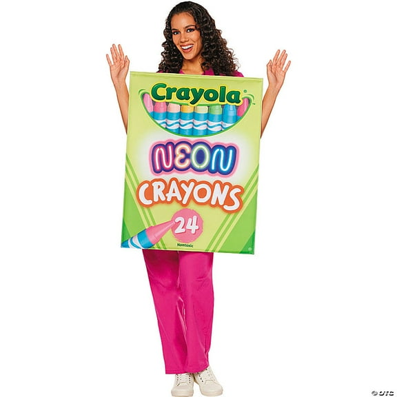 Crayola Crayon Neon Box Quik Change Adult Costume | One Size