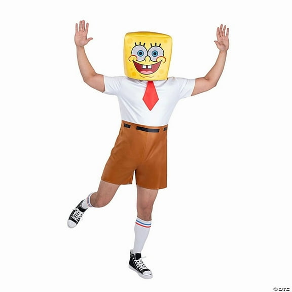 SpongeBob Men's SquarePants Halloween Costume Jumpsuit - Yellow Medium