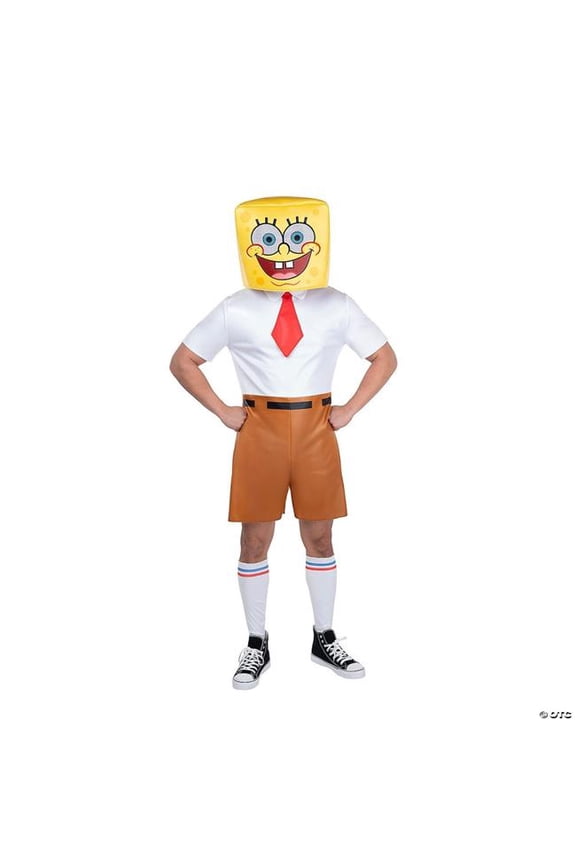 SpongeBob Men's SquarePants Halloween Costume Jumpsuit - Yellow Medium