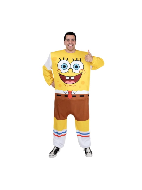 SpongeBob Men's Halloween Costume Bodysuit - Yellow One Size