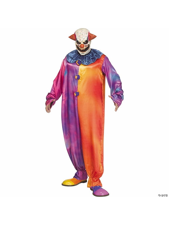 Adult General Sizing Tie-Die Clown Jumpsuit Halloween Costume Jumpsuit - Multicolored One Size