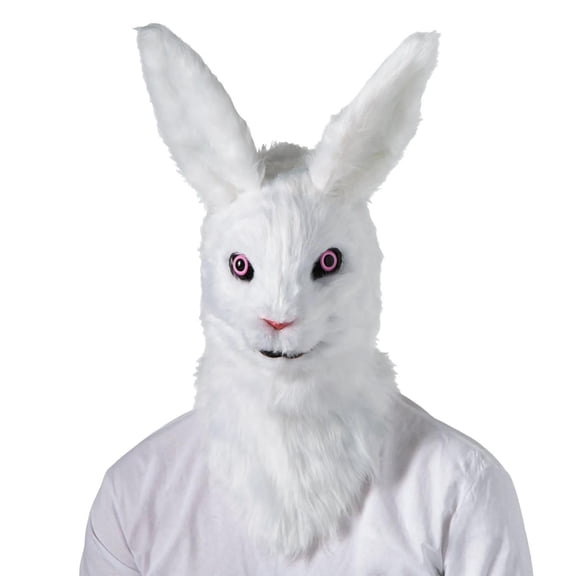 Morris Costumes Adult General Sizing White Rabbit Halloween Costume Mask - White One Size