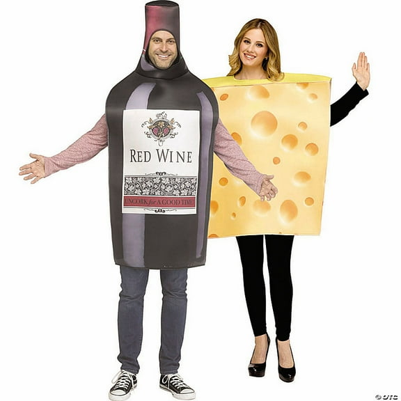 Wine & Cheese Adult Couples Costume | One Size