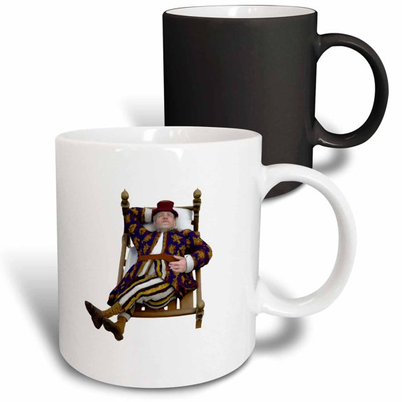 3drose, Morris Dancer Reclining on a Chais Longue, 11oz Magic Transforming Mug