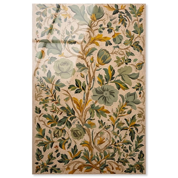 Morris Garden Acrylic Print Floral Wall Art by Art Remedy, Ready to Hang, 16 x 24