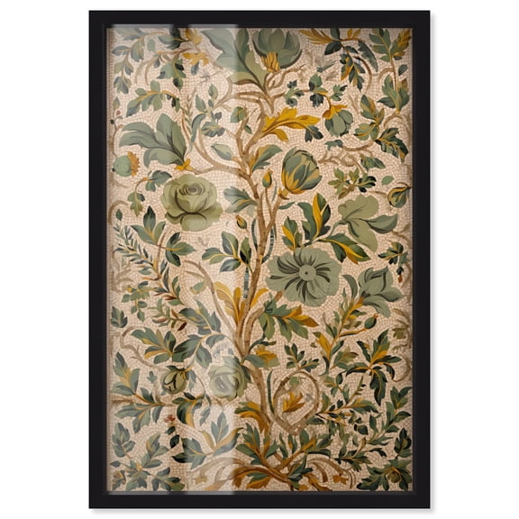 Morris Garden Shadowbox Print Floral Wall Art by Art Remedy, Black Frame, 10 x 15