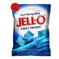 thumbnail image 1 of Morris National Inc JELL-O™ Sour Candy Squares | Sour Berry Blue | Chewy Sweet and Sour Candy | Sharing Size, 4.5 oz, 12 Single Packs, Brandsize, 1 of 5
