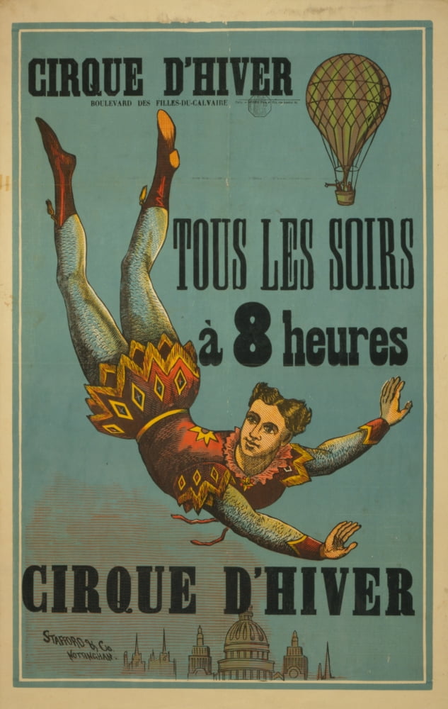 Morris PÔø?re et Fils Print 1880-1900 Cirque dhiver Canvas Art - Morris PÔø?re et Fils (24 x 36)