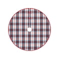 thumbnail image 1 of Morris Red, White & Blue Plaid 100% Cotton Christmas Tree Skirt 54", 1 of 2