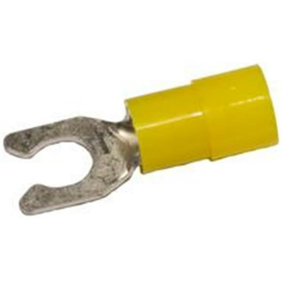 Morris Products 11740 Nylon Insulated Locking Spade Terminals - 12-10 Wire, 0.2 5 In. Stud, Pack Of 100