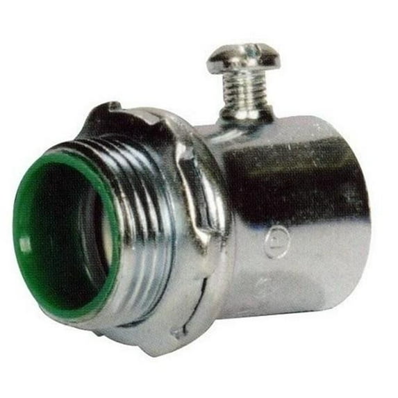 Morris Products 14892 1 in. EMT Set Screw Connectors - Steel - Insulated Throat
