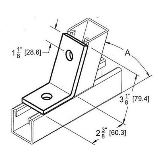 Morris Products 17638 2 Hole Open 45 Degree Corner Angle
