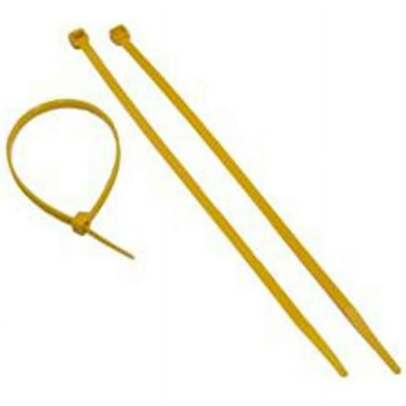 Morris Products 20633 Yellow Nylon Cable Ties 50Lb 11In. Pack Of 100