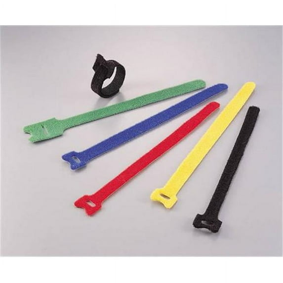 Morris Products 20974 Self Stick Cable Ties Hook And Loop Fasteners 8.2 5 In. Red, Pack Of 10