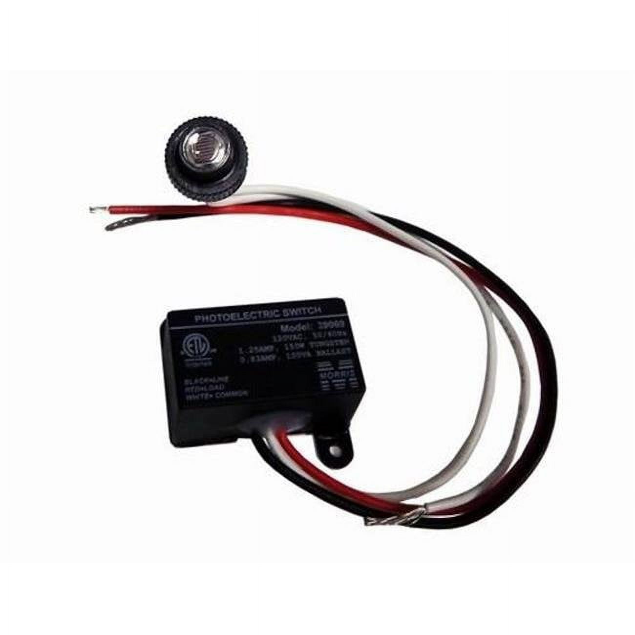 Black Mini Photocontrol Flush Mount with Polycarbonate Housing