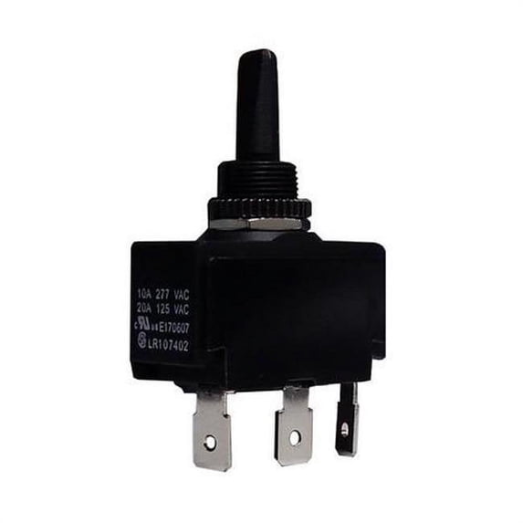 Morris Products 70125 Non-Metallic Momentary Contact Toggle Switch SPDT On-Off-On Quick Connect Spade Terminal